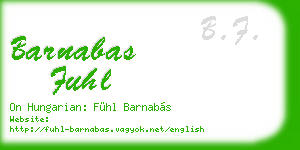 barnabas fuhl business card