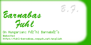 barnabas fuhl business card